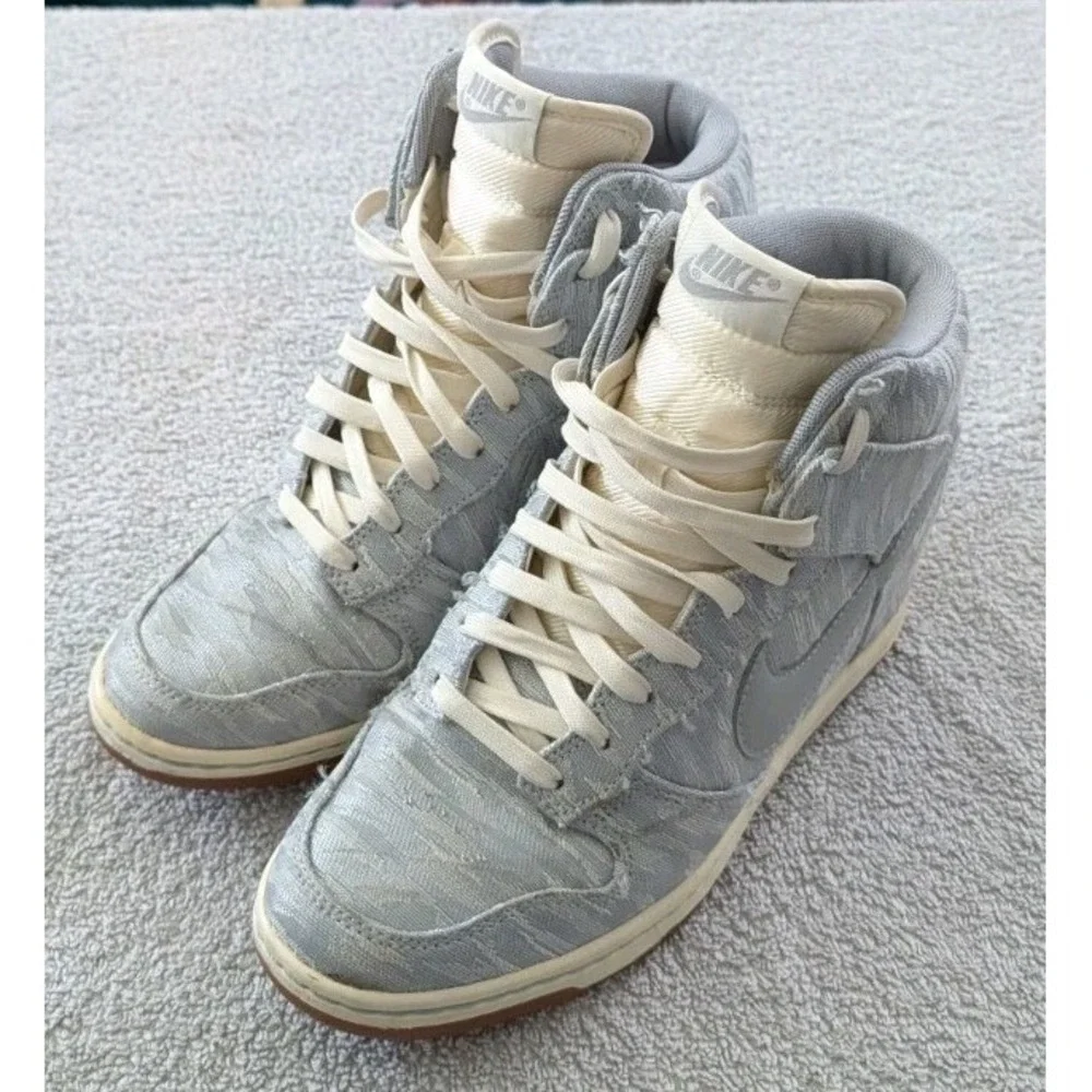 Nike Dunk Sky Hi Hidden Wedge Women's 7 Gray Sail Silver 585560-101